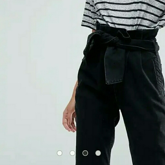 paper bag jeans black